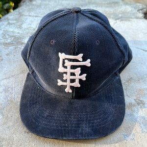 SF BareBones Hat Adjustable Navy Cordaroy